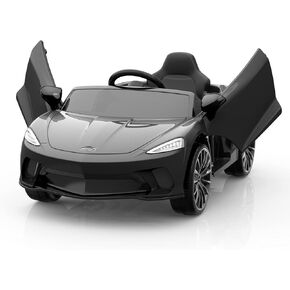 Hetoy Ride On Car for Kids 12V Licensed Battery Powered Sports Car with 2 Speeds, Parent Control, Sound System, Led Headlights and Hydraulic Doors