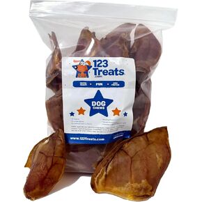 Natural Pig Ears for Dogs, 100% Natural Long Lasting Pork Dog Chews, Ideal for All Chewers, Delicious and Healthy Dog Treats, Pig Ears Large and Mix (one Pack of 100)