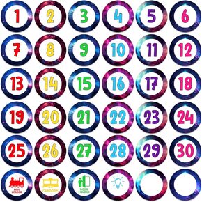 36PCS Number Spot Markers Stickers Line up Spots for Classroom Floor Classroom Line up Spots Stickers Floor Stickers for Teacher Kindergarten Preschool Elementary Classroom