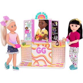 Glitter Girls - مجموعة ألعاب Shop Terrace مع أكثر من 60 قطعة - مجموعة أثاث الفناء - طاولة وكراسي لـ GG Sweet Shop - لعب الطعام وسجل النقود - 3 سنوات + - مجموعة GG Sweet Shop Terrace in Kuwait