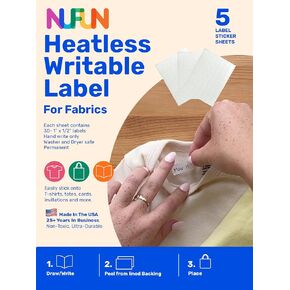 NuFun Activities Heatless Writable Labels for Fabrics or Hard Surfaces - 150 Labels Total