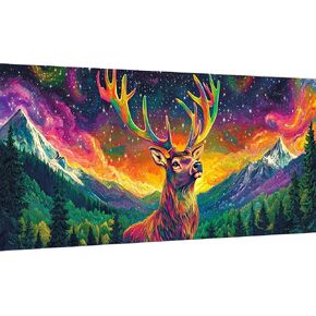 LOMSIOY 5D Large Diamond Art Kits for Adults, Peacock Diamond Painting Kits for Beginner, Animal Diamond Art with Round Full Drill Rhinestone Crafts Gem Arts for Home Wall Decor 31.5 x 11.81 inch