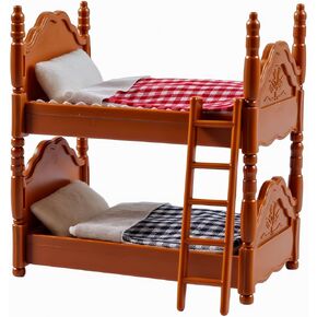 BABESIDE Baby Doll Bunk Bed for Mini Doll, Baby Doll Crib with Baby Doll Sleep Bedding, Baby Doll Accessories Furniture fit 3 Inch Doll Boys&Girls