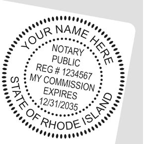 Rhode Island Notary Stamp - Portable RI Notary Public Stamp, 1-5/8 Size, State Board Compliant, Ideal for Rhode Island Notaries - RI Notary Stamp for Efficient Notarization - Notarial Seal for RI