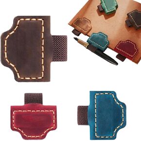 Bygone Mark Bookmark, Personalized Leather Magnetic Bookmark with Pen Holder,Magnetic Bookmarks for Reading Women Book LoversTravelers Notebook Journal Covers (Blue, 1)