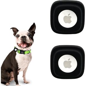 Lionheart glory Dog Collar Apple Tag Holder, [2 Pack] Waterproof Holder for Small Dog Collars, Durable Pet Apple Tag Holders Silicone