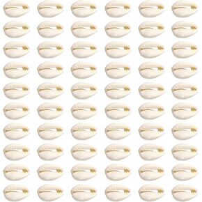 TOAOB 200pcs Natural Spiral Shell Beads 12 to 16mm Cowrie Shells Open Back Sea Shells Beach Seashells Charms Beads with Hole for DIY Crafts Jewelry Making