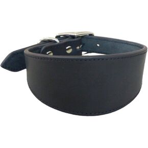 Wide Padded Dogs Collar Genuine Leathers Puppy Collars for Lurchers Italian Greyhounds Comfortable Pet Dogs Accessories