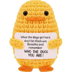 Inspirational Birthday Gifts for Women Sister Daughter - Emotional Inspirational Support Nuggets Duck Christmas Small Gifts Desk Decor Toys Motivational Birthday Gift for Friendship