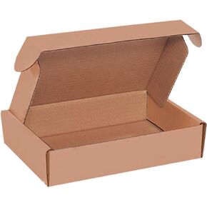 The Boxery 15 1/8 x 11 1/8 x 2 Inch-50-Pack, Kraft/Brown Corrugated Shipping Box Mailers, Sturdy Shipping Boxes, Professional Packaging for Small Business Mailing, Gift Packing, Ship Flat
