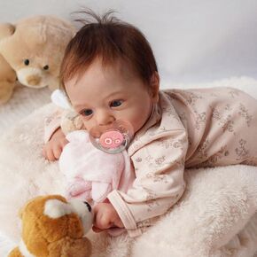 Anano 19 Inch Reborn Baby Dolls That Look Realistic, Silicone, Squishy, Newborn Feeling, Thin Hair