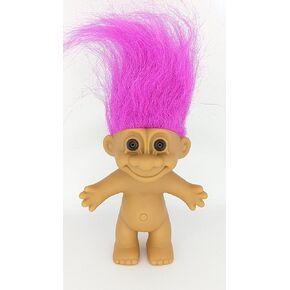 Troll Doll Pink Purple Hair Vintage Retro 5 inches