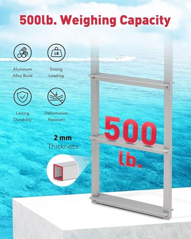 سلم القارب المحمول من CO-Z، سلم حبل القارب 3 خطوات سلم حبل بحري للقارب القابل للنفخ، قوارب الكاياك in Kuwait