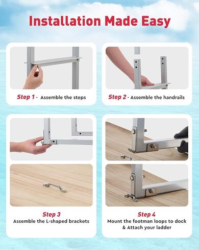 سلم القارب المحمول من CO-Z، سلم حبل القارب 3 خطوات سلم حبل بحري للقارب القابل للنفخ، قوارب الكاياك in Kuwait