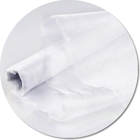New Star Fabrics Chiffon Fabric, Continuous 60" Wide (30ft) Sheer Material, 100% Soft Polyester, Ideal for Wedding, Party, Event Decor, Draping, and Dresses (White, 5 Yards) in Saudi Arabia