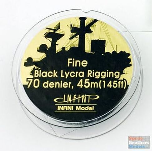 Sprue Brothers Black Lycra Ship Resging - Fine 70 Denier (0.091mm × 145 قدم) ، Infir0701b ، مختلف in Saudi Arabia