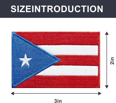 Puerto Rico Flag Embroidered Patches Puerto Rican Flags Patch Puerto Rico Military Tactical Patch Team Logo Decorations(2Pack) in Saudi Arabia