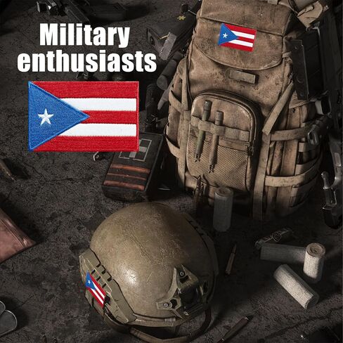 Puerto Rico Flag Embroidered Patches Puerto Rican Flags Patch Puerto Rico Military Tactical Patch Team Logo Decorations(2Pack) in Saudi Arabia