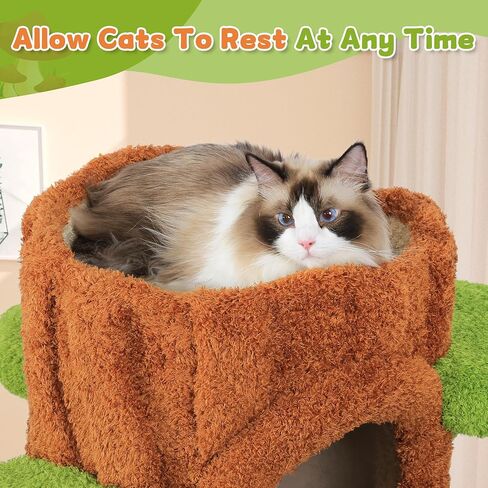 88.6 Inches Extra Large Cat Tree, Multi-Level Climbing Cute Tree Cat House,All-in-One Tall Cat Tower with Scratching Post,Real Solid Wood Cat Tree,Multi-Level Furniture Activity Center in Kuwait