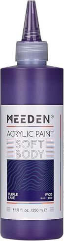 MEEDEN Titanium White Acrylic Paint: Matte Finish 250ml/8.45oz Soft Body Bulk Acrylic Colors in Squeeze Bottle - Fluid Flow Art Paints for Adults Artists Canvas Art Painting in Saudi Arabia