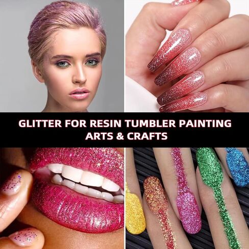 Glitter, White Fine Glitter, Holographic Extra, Extra Fine Glitters for Crafts, Cosmetic Glitters for Resin Arts Crafts, Candle Making, Nail (White,2oz) in Saudi Arabia