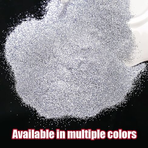 Glitter, White Fine Glitter, Holographic Extra, Extra Fine Glitters for Crafts, Cosmetic Glitters for Resin Arts Crafts, Candle Making, Nail (White,2oz) in Saudi Arabia
