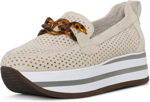NYDJ Women's Fern Suede Sporty Loafer, Cognac, 8.5 in Saudi Arabia