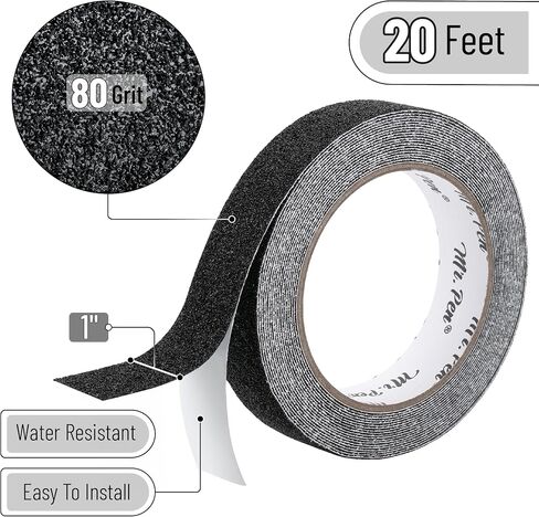 Mr. Pen- Grip Tape, 3 Inch, 23 Feet, Anti Slip Tape, Non Skid Tape, Black Grip Tape for Stairs, Non Slip Tape, Friction Tape, Stair Grips Non Slip, Waterproof Grip Tape Roll, Stair Tread Tape in Saudi Arabia