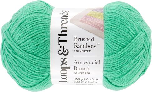 Baby Rainbow Yarn by Loops & Threads - Yarn for Knitting, Crochet, Weaving, and Arts & Crafts - Snow White, Polyester, 5.3 oz in Kuwait