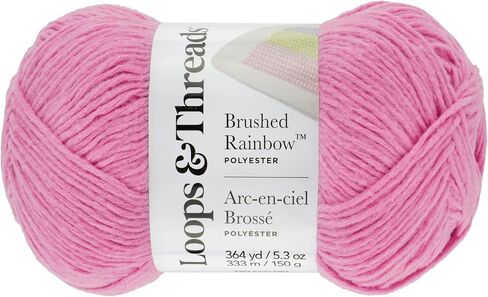 Baby Rainbow Yarn by Loops & Threads - Yarn for Knitting, Crochet, Weaving, and Arts & Crafts - Snow White, Polyester, 5.3 oz in Saudi Arabia