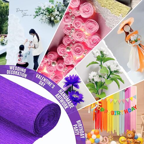 Crepe Paper Roll (9.8Inch x 8.2Ft/3Rolls),DIY Gift Crepe Paper Sheet Color Paper Flower Set for Birthday Decoration, Party Decoration and Wedding Decoration (Yellow) in Saudi Arabia