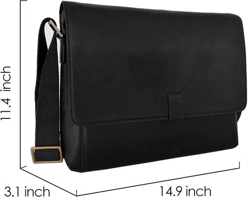 Hidesign Aiden Genuine Leather 15 Int Leater Counder Business Bag Bag for Men & Women (Olive Green) in Saudi Arabia