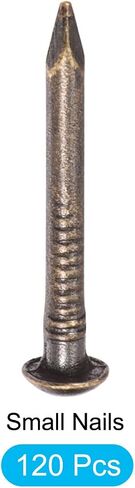 METALLIXITY Small Nails (1.5x15mm) 120pcs, Brass Tiny Hardware Nails - for Household Woodworking, Brass Tone in Saudi Arabia