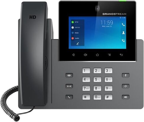 GrandStream GXV3450 IP Video Phone | 16 سطر ، 16 حسابات SIP | شاشة لمس ملونة 5 بوصة | Wi-Fi 5 | Ethernet Gigabit Dual-Port مع Poe متكامل in Saudi Arabia