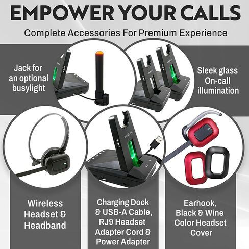 سماعة الرأس اللاسلكية Innotalk متوافقة مع Avaya 9608 ، 9610 ، 9611 ، 9620 ، 9621 ، 9630 ، 9640 ، 9641 ، 9650 ، 9670 ، 9620L مع كابل الرد عن بُعد (مستكشف) in Kuwait
