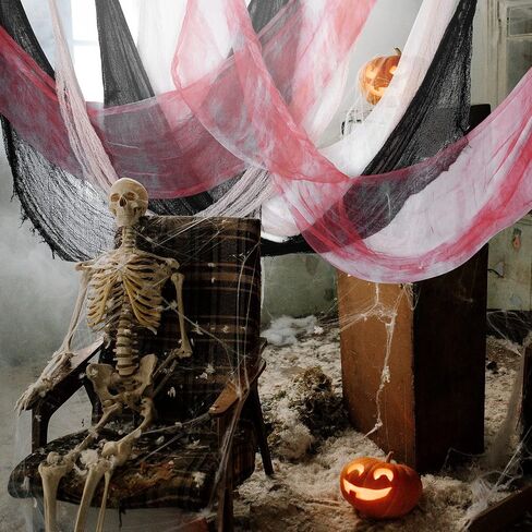 6 PCS Halloween Creepy Cloteby ، 3 ألوان قطعة قماش مخيفة من القماش ، 30 × 72 بوصة فظيعة نسج زاحف زاحف لحفلات عيد الهالوين في الهواء الطلق الديكور in Kuwait