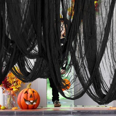 6 PCS Halloween Creepy Cloteby ، 3 ألوان قطعة قماش مخيفة من القماش ، 30 × 72 بوصة فظيعة نسج زاحف زاحف لحفلات عيد الهالوين في الهواء الطلق الديكور in Kuwait
