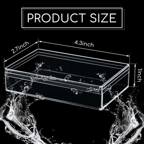 Blulu 30 Pcs Clear Acrylic Box with Lids 4.3 x 2.7 x 1 Inch Storage Candy Box Containers Mini Rectangle Clear Plastic Gift Containers for Display Jewelry Wedding Party Favors Treats Coin Accessories in Saudi Arabia