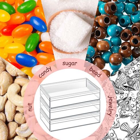 Blulu 30 Pcs Clear Acrylic Box with Lids 4.3 x 2.7 x 1 Inch Storage Candy Box Containers Mini Rectangle Clear Plastic Gift Containers for Display Jewelry Wedding Party Favors Treats Coin Accessories in Saudi Arabia