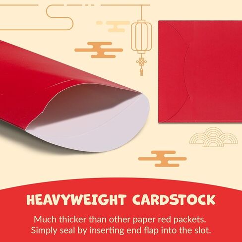 Chinese New Year Red Envelopes, 24-Count Chinese Red Packets, Hong Bao with 6 Lucky Cat Designs, Gift Money Envelopes, Lucky Cat in Saudi Arabia