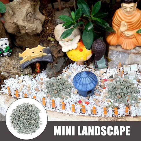 Excart 1Bag microlandscape الحجارة الديكور الصخور الصغيرة الطبيعية لخزان الأسماك الرملية مصغرة تصميم صخور طاولة صخرية لحزمة الحزمة من الحصى المزخرفة الواقعية in Saudi Arabia
