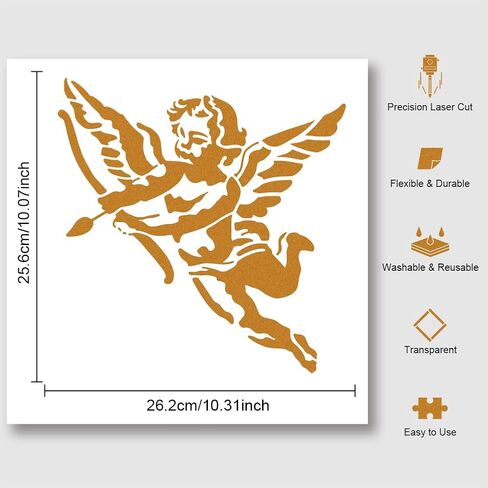 NBEADS Waves Painting Stencil, 11.81x11.81 Inch Reusable Craft Stencils Hollow Out Drawing Painting Template for Painting on Wood Fabric Paper Walls Canvas Furniture in Saudi Arabia