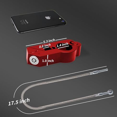 قفل خوذة الدراجة النارية وقفل المقود وقفل الفرامل المضاد للسرقة لمجموعة من 1.3-1.5 بوصة لجميع الدراجات الثلاثية والدراجات ATV سكوتر (أسود) in Kuwait