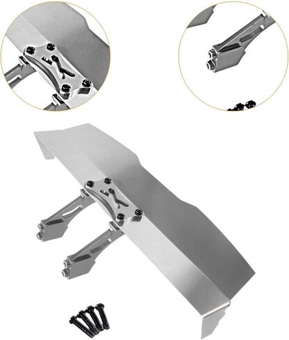 Universal RC Car Rear Wing Metal Alloy Spoiler for Remote Control Vehicles, Red in Kuwait