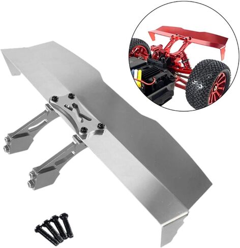 Universal RC Car Rear Wing Metal Alloy Spoiler for Remote Control Vehicles, Red in Kuwait