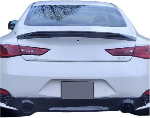 متوافق مع Infiniti Q60 Q60S ASPEC نمط الكربون الألياف الخلفية المفسد الجناح 2013-2023 ألياف الكربون FRP التمهيدي (ألياف الكربون) in Saudi Arabia