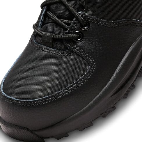 حذاء Nike Manoa Leather GS للأولاد مقاس 7، اللون: أسود/أسود سمسم/لعبة ملكي-أسود/أسود داكن in Saudi Arabia