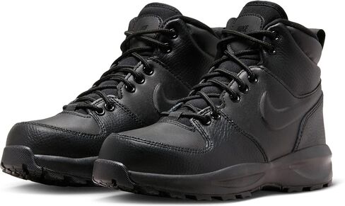حذاء Nike Manoa Leather GS للأولاد مقاس 7، اللون: أسود/أسود سمسم/لعبة ملكي-أسود/أسود داكن in Saudi Arabia