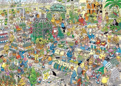 Jumbo ، Jan Van Haasteren - Garden Center ، Jigsaw Buzzles للبالغين ، 1000 قطعة ، 68 × 49 سم in Kuwait