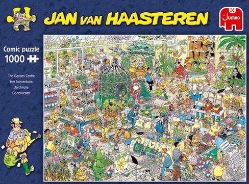 Jumbo ، Jan Van Haasteren - Garden Center ، Jigsaw Buzzles للبالغين ، 1000 قطعة ، 68 × 49 سم in Kuwait